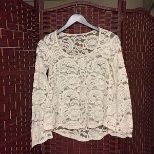 Long sleeve lace shirt